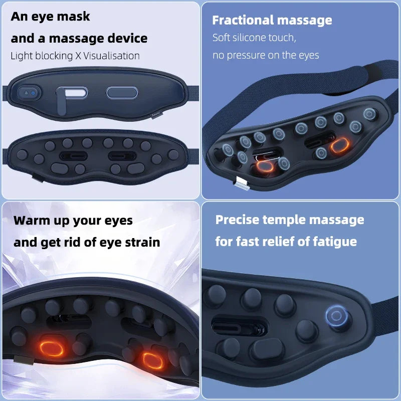 Smart Eye Massager – Rechargeable Heated Eye Massage for Better Sleep

