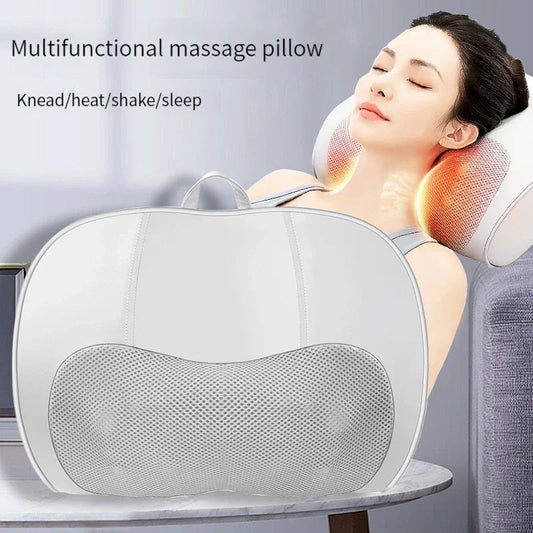 Massage Pillow Relaxation Vibrator Electric 6-key 3rd gear At Regular Time Heating Kneading Infrared therapy head Massage Pillow  Dream Tech Sleep