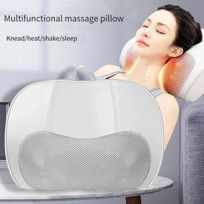 Massage Pillow Relaxation Vibrator Electric 6-key 3rd gear At Regular Time Heating Kneading Infrared therapy head Massage Pillow  Dream Tech Sleep