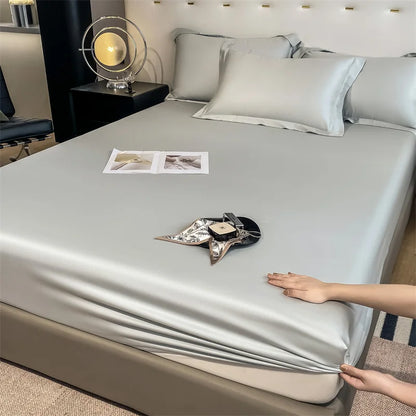 Bamboo Bed Sheet Set | Luxury Organic Fitted & Flat Sheets, Pillowcase for Double, Queen, King Size  Dream Tech Sleep