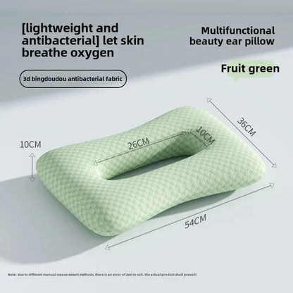 Polyester Cotton Beauty Pillow Anti-Aging Face Care Side Sleep Prevention Ear Pressure Relief Deep Sleep Support Adult Insomnia  Dream Tech Sleep