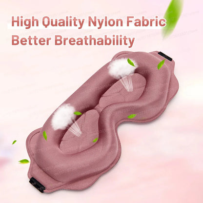 3D Sleep Mask Sleeping Aid Blindfold Block Out Light Portable Soft Memory Foam Face Mask Eyeshade Comfort Three Dimension Design  Dream Tech Sleep