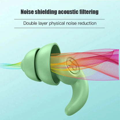 Anti Noise Silicone Earplug Sleep Noise Reduction Ear Plug Canceling Soundproof Ear Plugs Waterproof Swimming Soft Ear Protector  Dream Tech Sleep