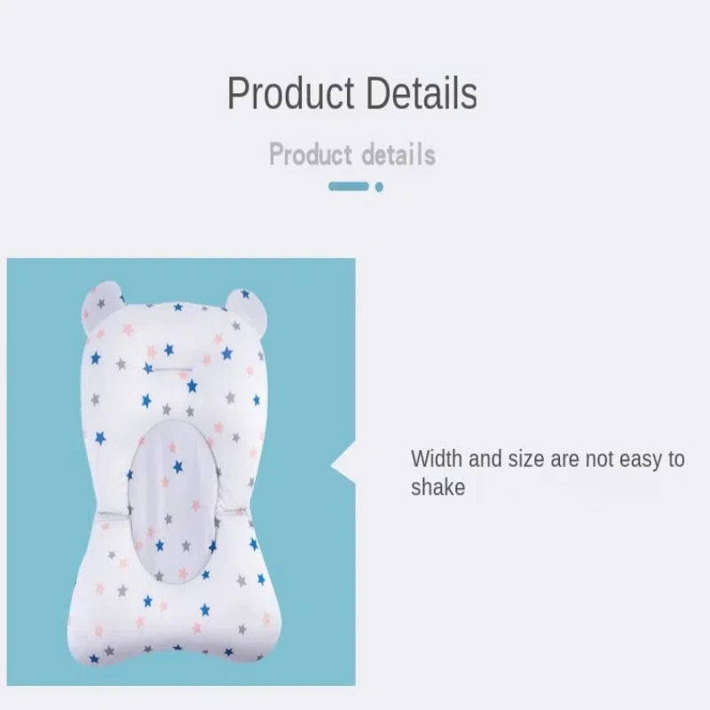 Baby Bath Seat Support Mat Infant Anti-Slip Soft Comfort Body Cushion Foldable Baby Bath Tub Pad Chair Newborn Bathtub Pillow  Dream Tech Sleep