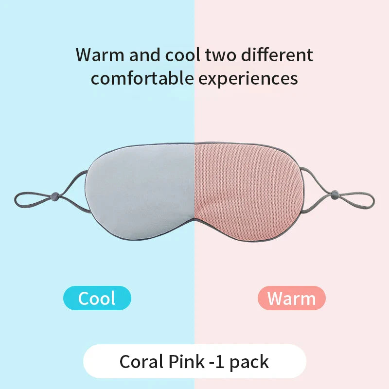 Korean Style Ice Silk Dual-Use Travel Eye Mask - Light Blocking  Dream Tech Sleep