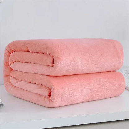 Super Soft Coral Fleece Blanket | Lightweight Solid Flannel Throws  Dream Tech Sleep