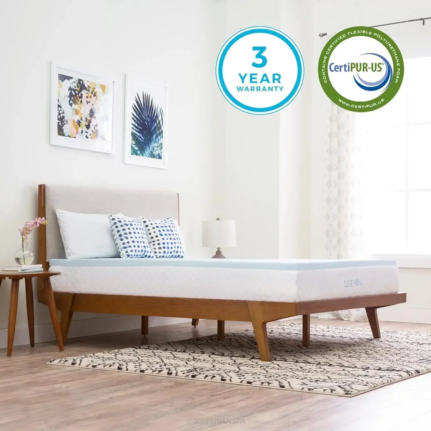 Gel Infused Memory Foam Mattress Topper – Cooling Full Mattress Pad  Dream Tech Sleep