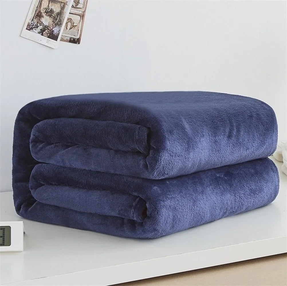 Super Soft Coral Fleece Blanket | Lightweight Solid Flannel Throws  Dream Tech Sleep