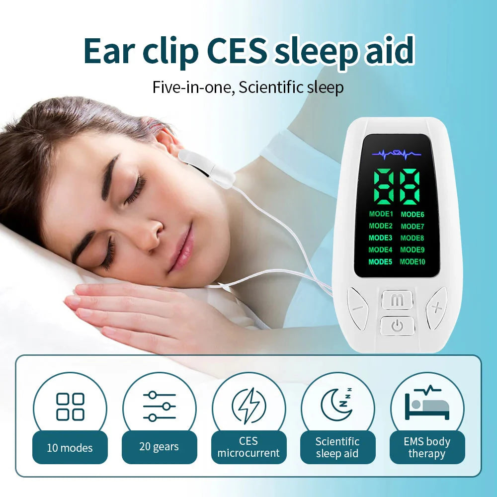 10 Modes Sleep Aid Device Microcurrent CES Sleeping Instrument Insomnia Anxiety Depression Machine Fast Sleeping Health Care  Dream Tech Sleep