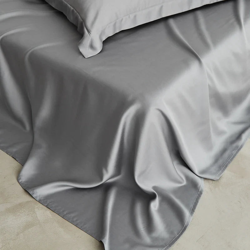 Organic Bamboo Bedding Set | Luxury Cooling Fitted & Flat Sheets, Silky Soft Pillowcase  Dream Tech Sleep