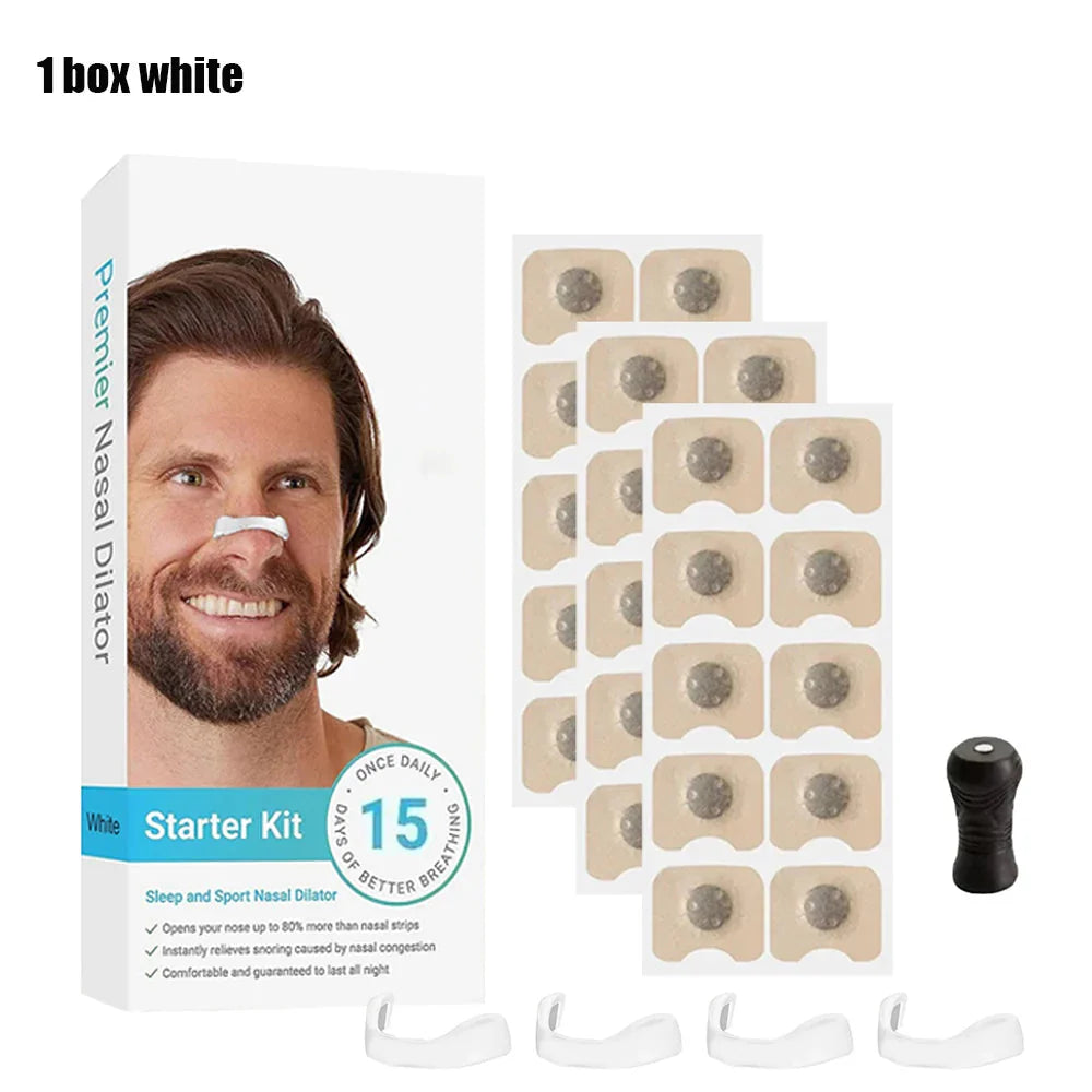 Skin Safe Nasal Strips,Nasal Dilator Intake Breathing Nasal Strip Starter Kit Boost Oxygen Reduce Snoring,Magnetic Nose Strips  Dream Tech Sleep