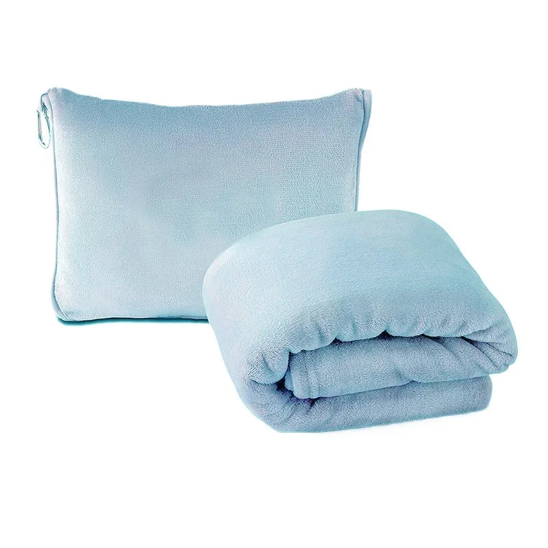 Coral Fleece Airplane Blankets Soft Warm Fluffy Multi Functional Portable Cuddle Cution Pillow 2 in 1 Travel Blankets  My Store