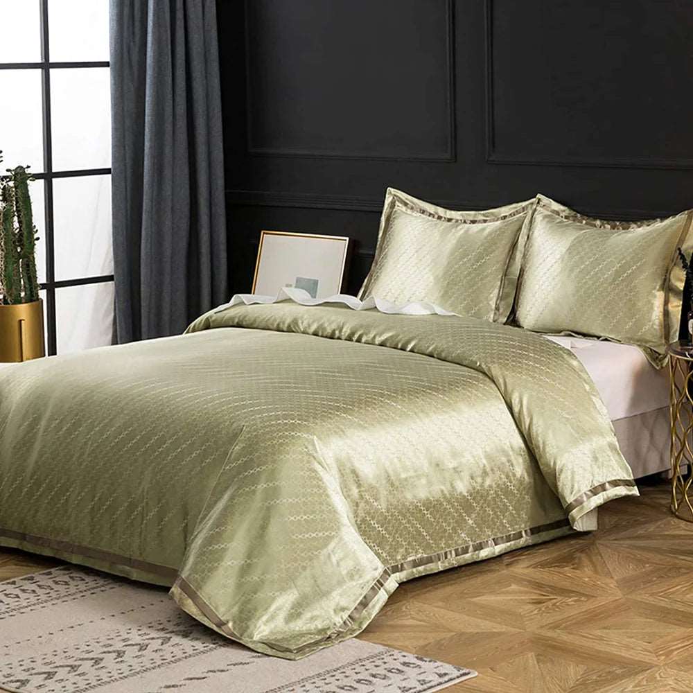 Bamboo Cotton Sateen Silk Bedding Set |Bed Linens, Pillowcase, Duvet Cover  Dream Tech Sleep