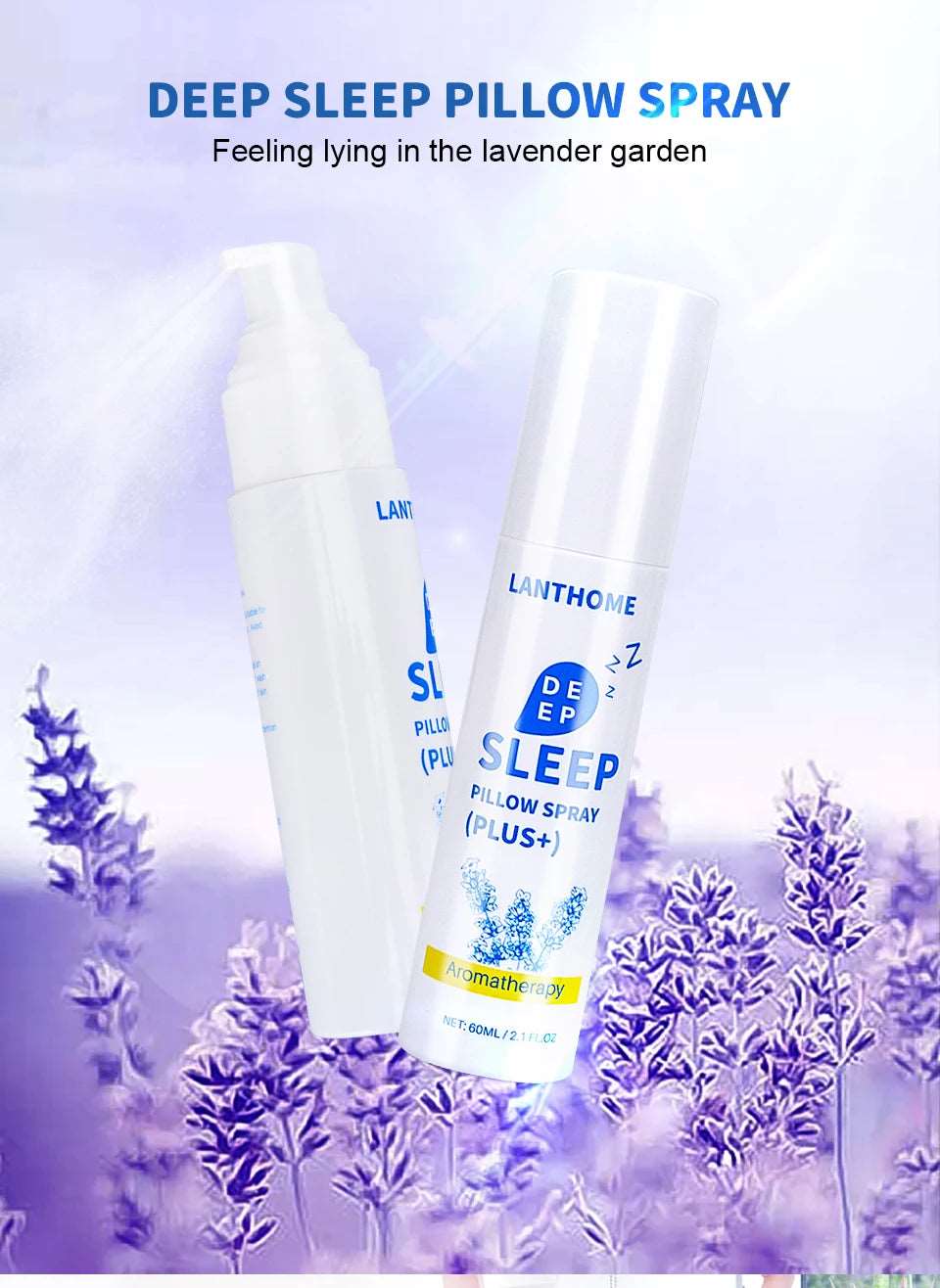 Aromatherapy Deep Sleep Pillow Spray - Lavender Sleep Mist  Dream Tech Sleep