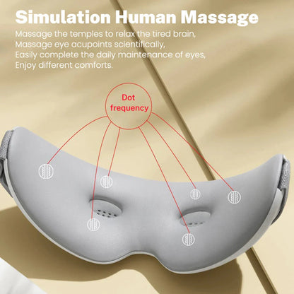 Eye Massager Smart Vibration Heating Eye Mask Relieve Fatigue Bluetooth Music Eye Massage Relax Migraines Relief Improve Sleep  Dream Tech Sleep