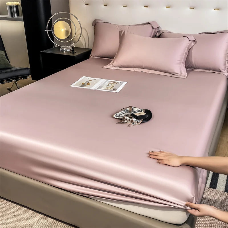 Bamboo Bed Sheet Set | Luxury Organic Fitted & Flat Sheets, Pillowcase for Double, Queen, King Size  Dream Tech Sleep