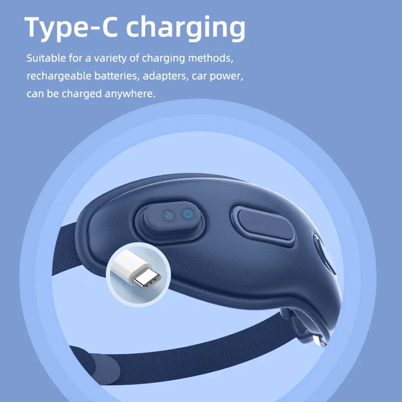 Smart Eye Massager – Rechargeable Heated Eye Massage for Better Sleep

