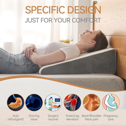 Memory Foam Wedge Pillow for Acid Reflux Relief  Dream Tech Sleep
