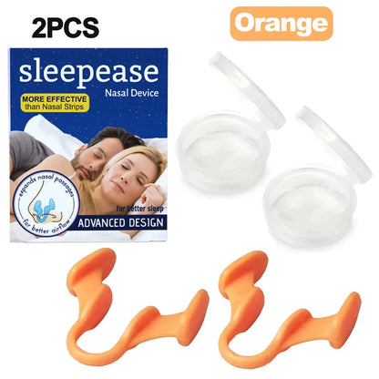 1~2Pcs Silicone Nose Clip Anti Snoring Nasal Dilator Stop Snore Aid Easy Breathe Improve Sleeping Rhinitis  Dream Tech Sleep