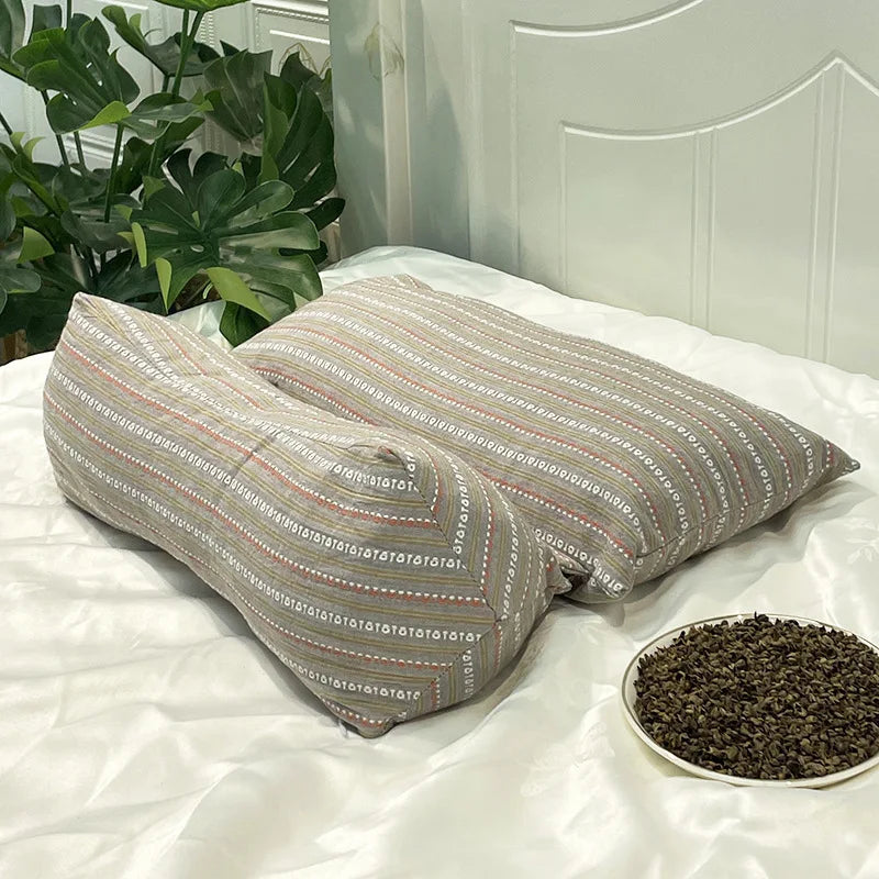 Cervical Protection Buckwheat Pillow Cotton Soft Breathable Neck Pillow Home Sleep Ergonomic Pillow Independent And Removable  My Store