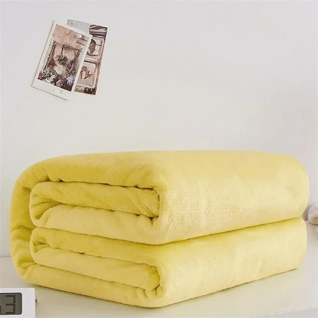 Super Soft Coral Fleece Blanket | Lightweight Solid Flannel Throws  Dream Tech Sleep
