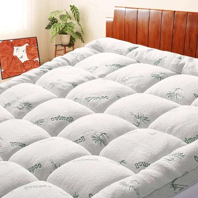 Bamboo Mattress Topper | Cooling, Extra Thick, Soft Quilted Cover  Dream Tech Sleep