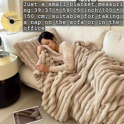 Luxurious Faux Rabbit Fur Throw Blanket - Soft, Warm & Cozy for Couch, Bed, Office, and Travel  My Store