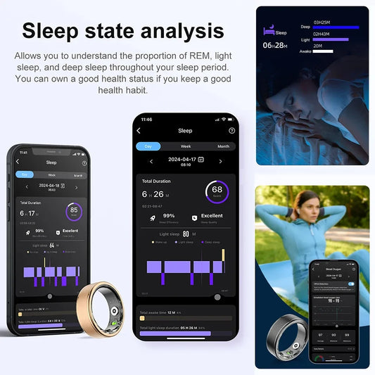 Smart Ring | Sleep Health Monitoring, IP68 & 3ATM Waterproof  Dream Tech Sleep