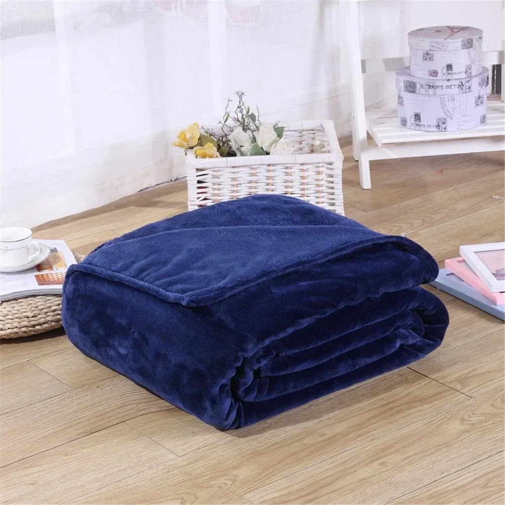 Super Soft Coral Fleece Blanket | Lightweight Solid Flannel Throws  Dream Tech Sleep