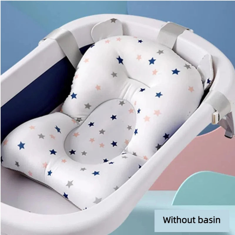Baby Bath Seat Support Mat Infant Anti-Slip Soft Comfort Body Cushion Foldable Baby Bath Tub Pad Chair Newborn Bathtub Pillow  Dream Tech Sleep