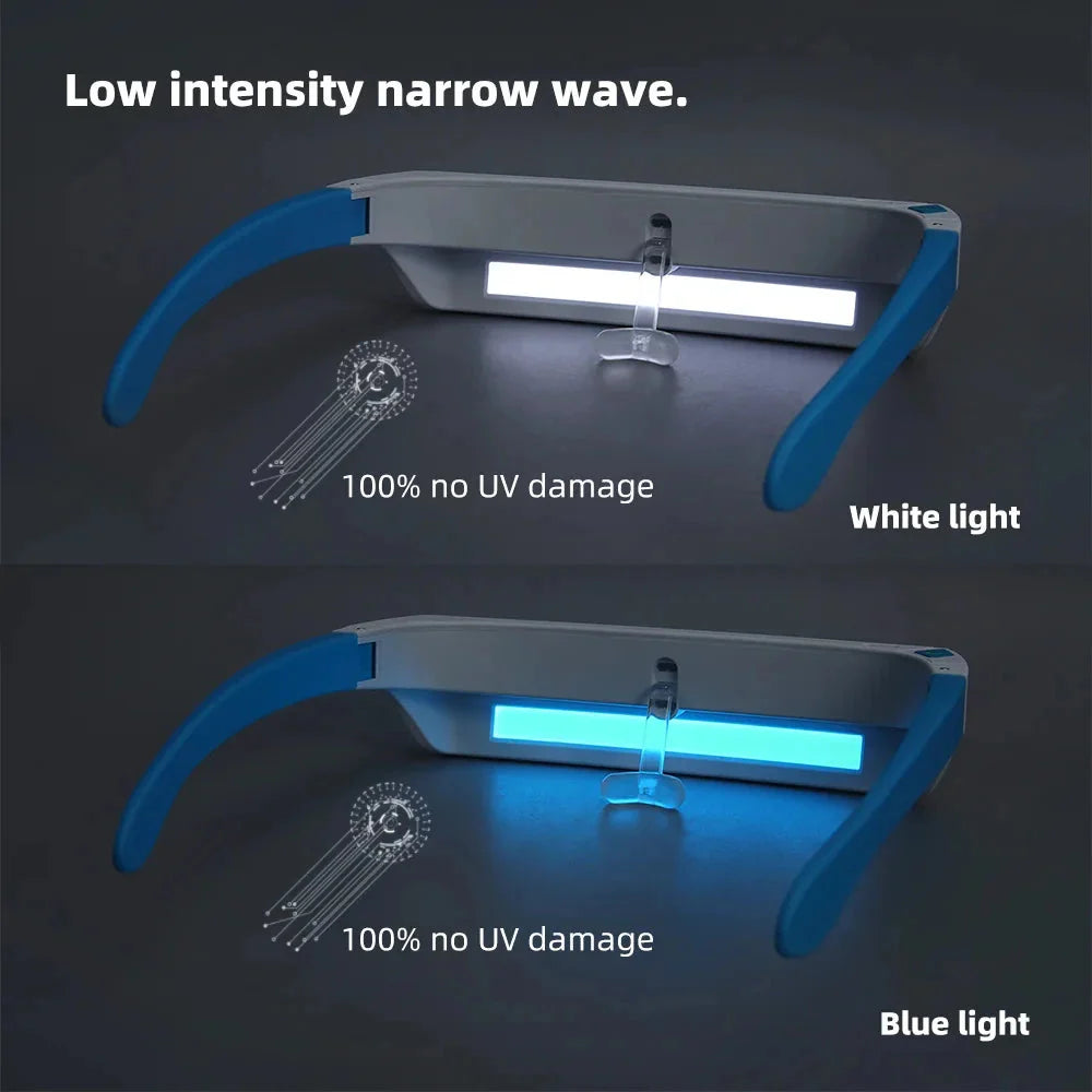 SAD Light Therapy Lamp Depression Mood Therapy Glasses wearable  led light anti motion sickness SAD therapy Phototherapy glasses  Dream Tech Sleep