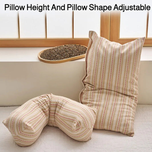 Cervical Protection Buckwheat Pillow Cotton Soft Breathable Neck Pillow Home Sleep Ergonomic Pillow Independent And Removable  My Store