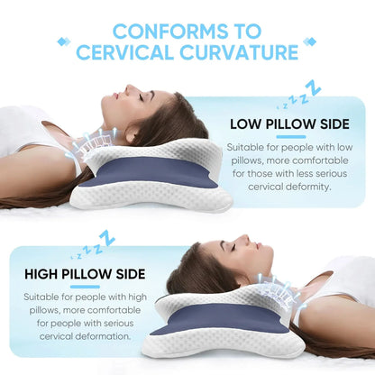 Memory Foam Pillow Cervical Pillow Neck Pain Relief Contour Ergonomic Orthopedic Neck Support for Side Back Stomach Sleeper Gift  Dream Tech Sleep