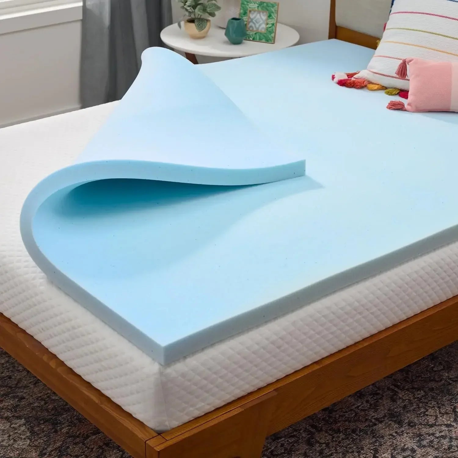 Gel Infused Memory Foam Mattress Topper – Cooling Full Mattress Pad  Dream Tech Sleep