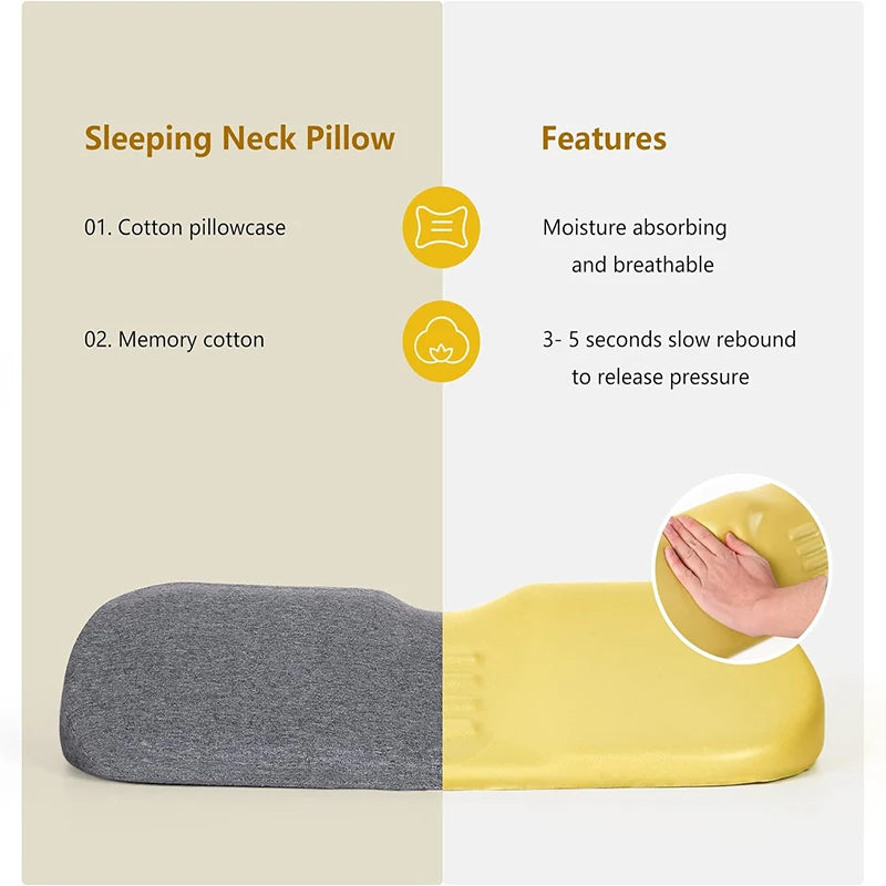 Cervical Pillow, Memory Foam Contour Pillow, Bed Pillows for Side Sleeper Ergonomic Orthopedic Sleeping Pillow, Neck Pillow  Dream Tech Sleep