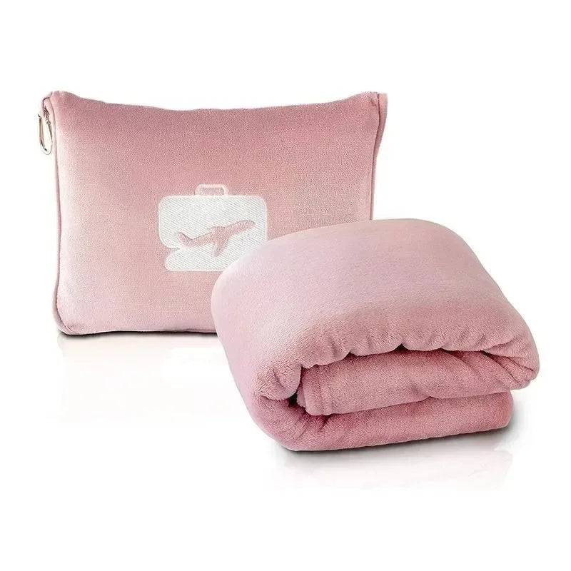 Coral Fleece Airplane Blankets Soft Warm Fluffy Multi Functional Portable Cuddle Cution Pillow 2 in 1 Travel Blankets  My Store