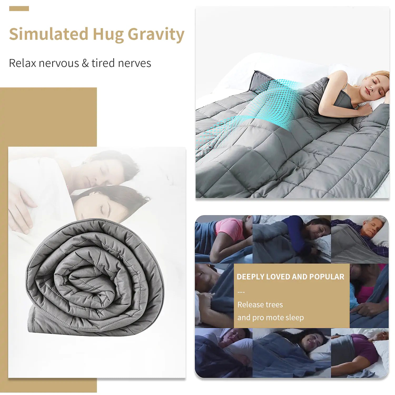 Weighted Blanket Adult Full Queen Size  Dream Tech Sleep