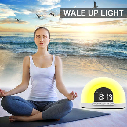 Wake-Up Light Simulated Sunrise Electronic Alarm Clock lamp  My Store