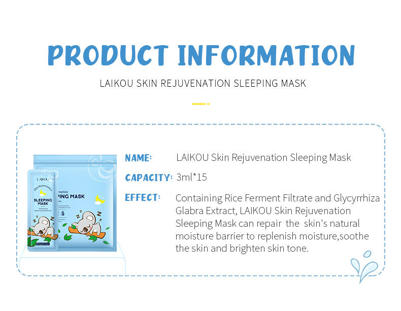 Clean Sleep Facial Mask Sheet  Dream Tech Sleep