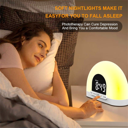 Wake-Up Light Simulated Sunrise Electronic Alarm Clock lamp  My Store