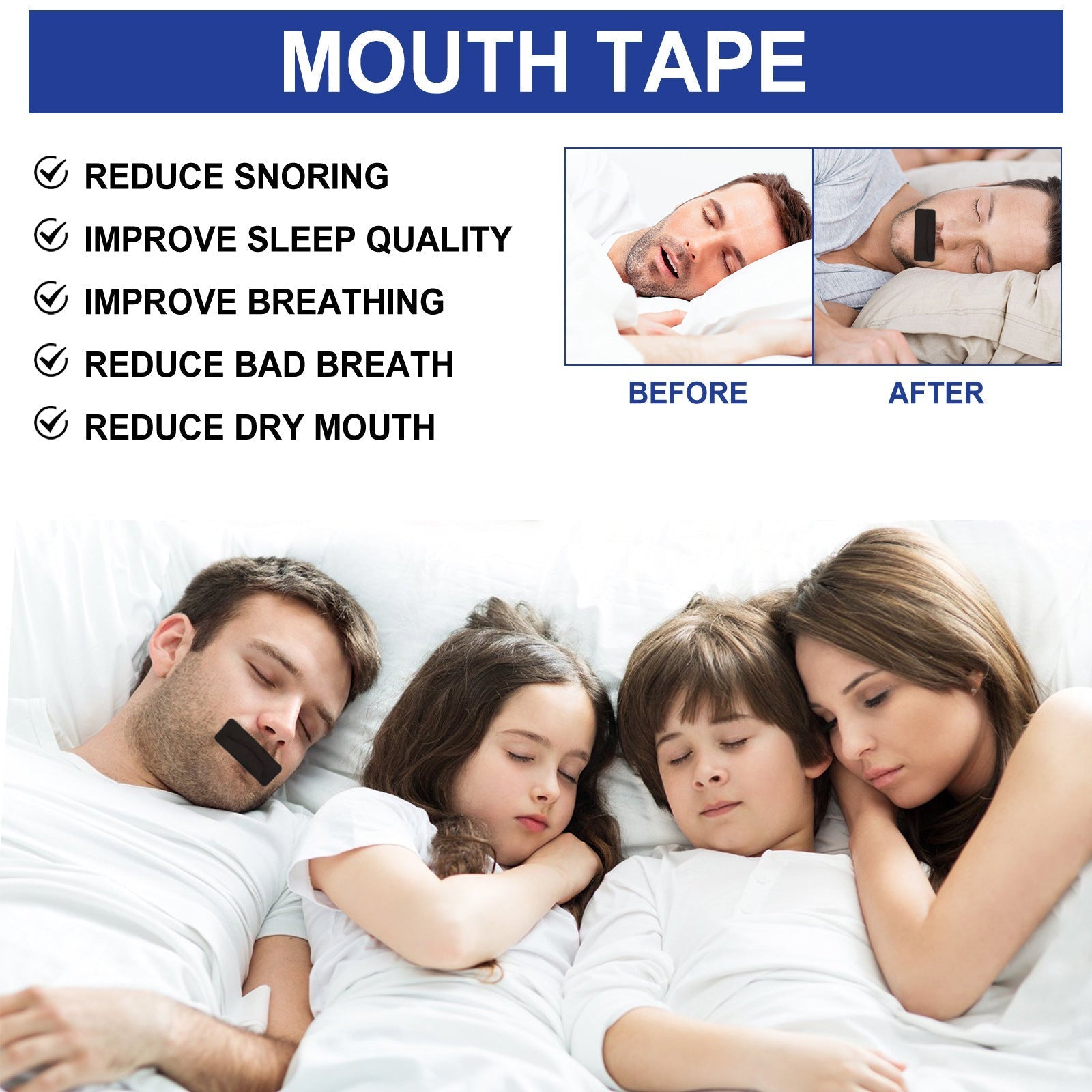 West&Montreal Sleep Patch Relieves Mouth Breathing, Prevent Snoring, Close Mouth Care Sleep Patch  Dream Tech Sleep