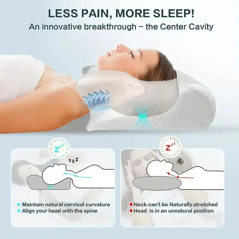Ergonomic Memory Foam Pillow  Dream Tech Sleep