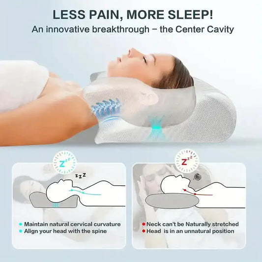 Ergonomic Memory Foam Pillow  Dream Tech Sleep