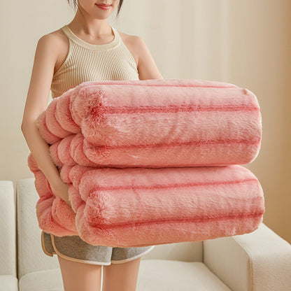 Double-sided Blanket Coral Fleece Nap Office Sofas Cover Blanket Thick Fleece Winter  Dream Tech Sleep
