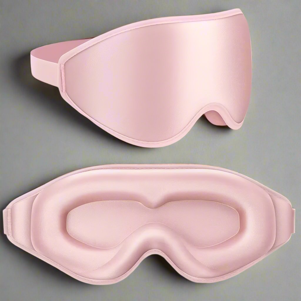 3D Memory Foam Sleep Mask | Soft Silk Eye Cover  Dream Tech Sleep