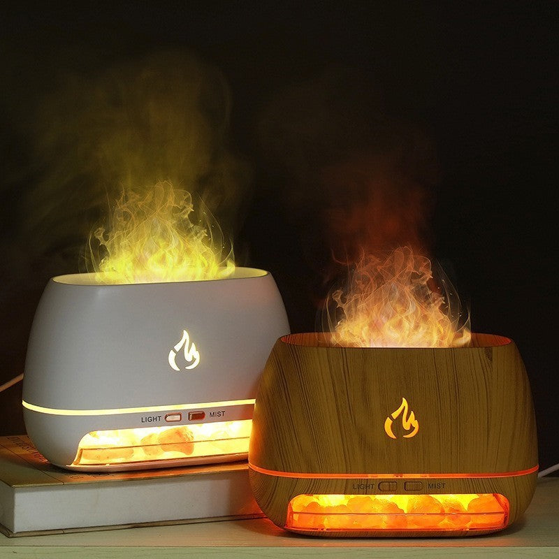 Salt Stone Flame Aroma Diffuser - Heavy Fog Air Humidifier  Dream Tech Sleep