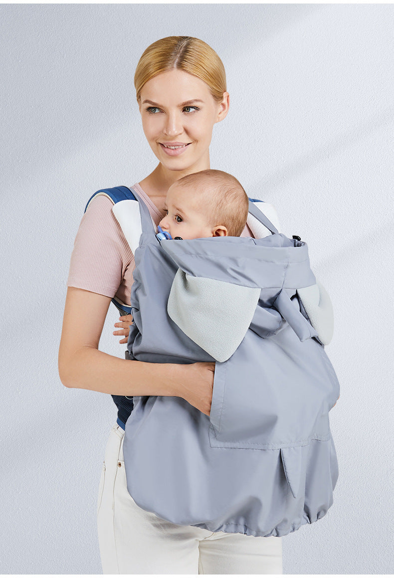 Baby Carrier Cover Hooded Stretchy Cloak Multifunctional Baby Cartoon Cloak Wrap Sling Windproof Newborn Stroller Blanket Cover  My Store