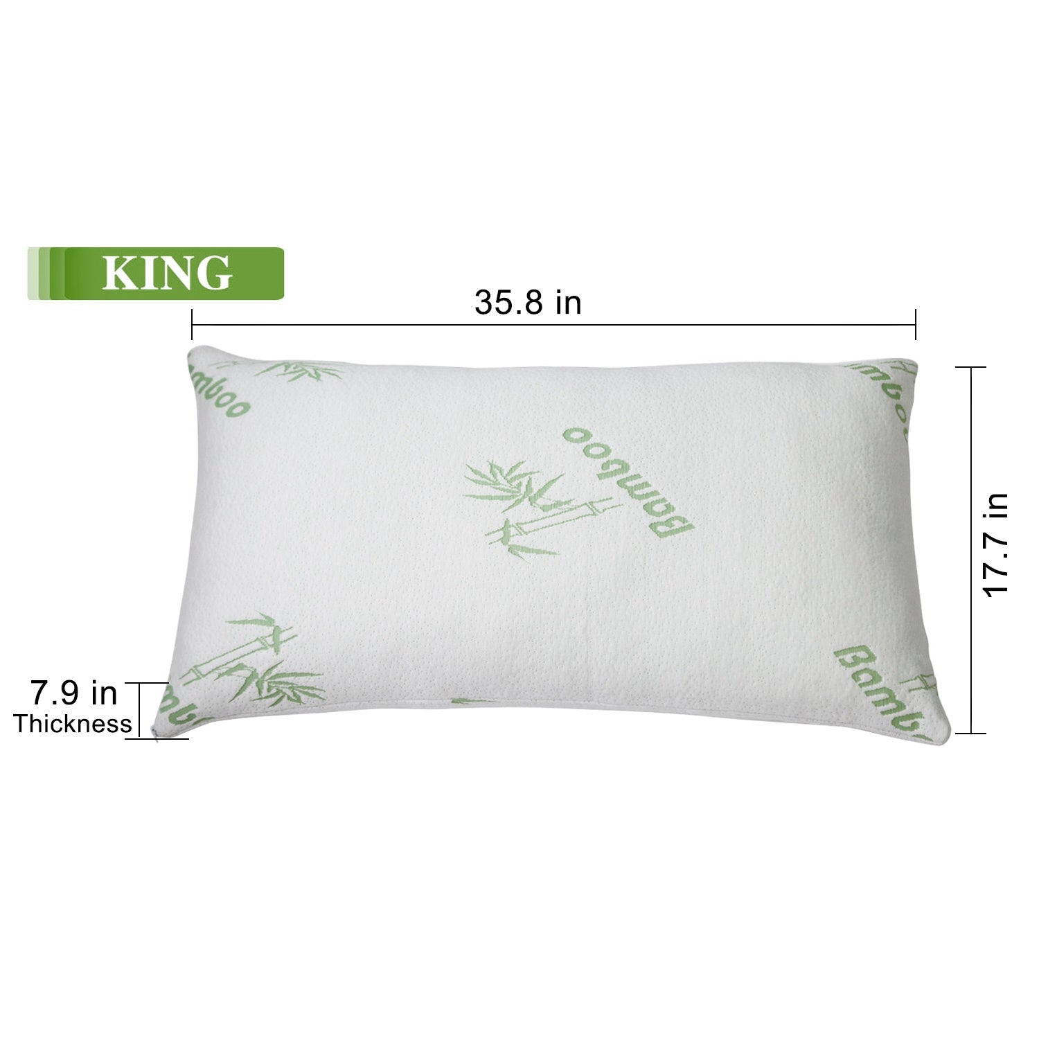 Bamboo Memory Foam Pillow With Washable Pillowcase  Dream Tech Sleep
