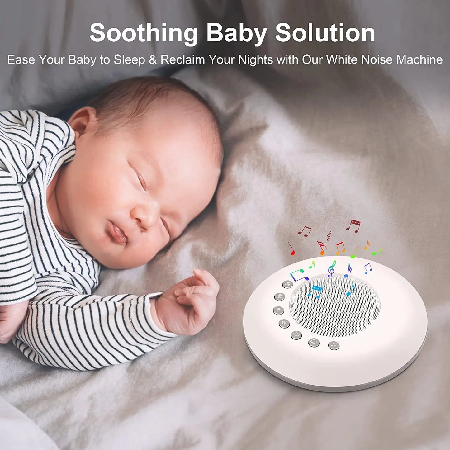 USB Rechargeable Baby White Noise Machine - Portable Sleep Aid  Dream Tech Sleep