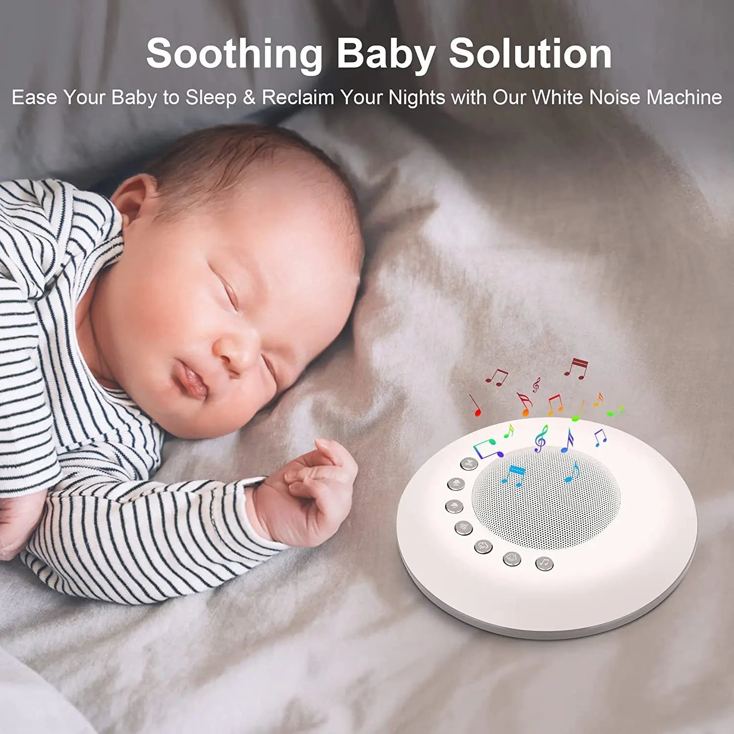 USB Rechargeable Baby White Noise Machine - Portable Sleep Aid  Dream Tech Sleep